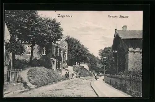 AK Vegesack, Blick in die Bremer Strasse