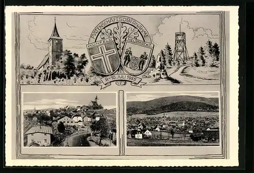 AK Hünfeld, Patenschaftsübernahme Hünfeld-Neustadt a. T., Gesamtansichten