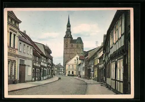 AK Tangermünde, Partie in der Kirchstrasse