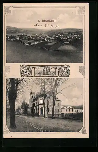 AK Morsbach, Ortsansicht, Hotel zum Prinzen Heinrich von Preussen