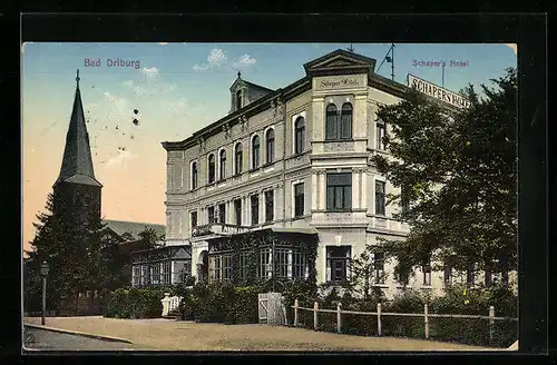 AK Bad Driburg, Partie bei Schapers Hotel