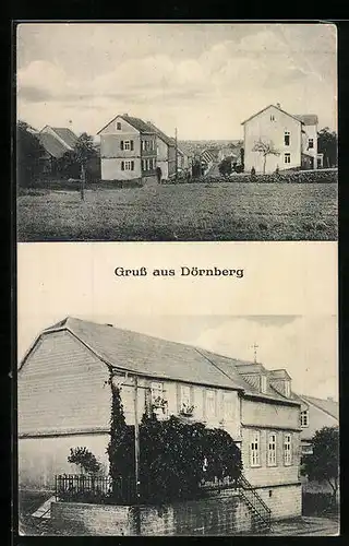 AK Dörnberg, Ansicht eines Hauses, Ortspartie