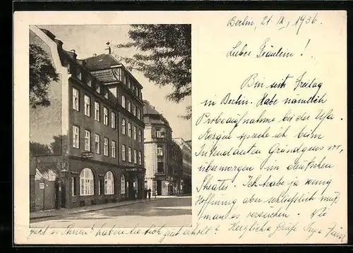 AK Berlin, Hospiz am Bahnhof Friedrichstrasse, Albrechtstrasse 8