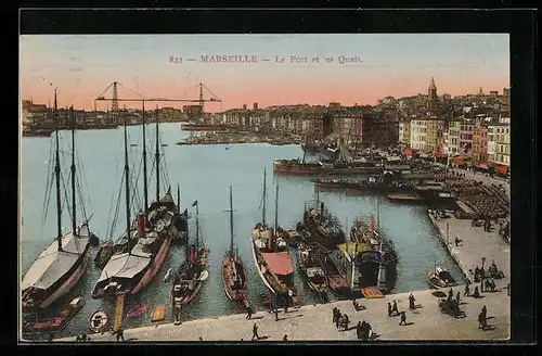 AK Marseille, Le Port et les Quais, Hafen