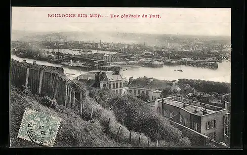 AK Boulogne-sur-Mer, Vue générale du Port, Hafen