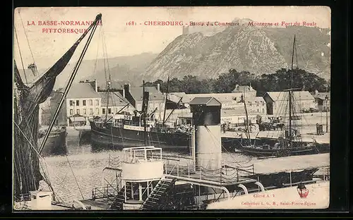 AK Cherbourg, Bassin du Commerce, Montagne et Fort du Roule, Hafen