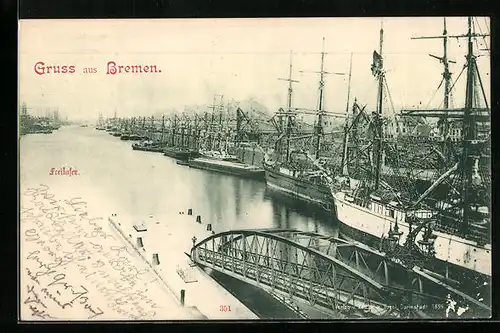 AK Bremen, Perspektive aus dem Freihafen