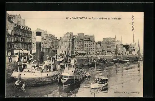 AK Cherbourg, L`avant-port et les quais, Hafen