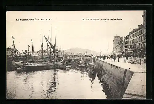 AK Cherbourg, Le Port et les Quais, Hafen