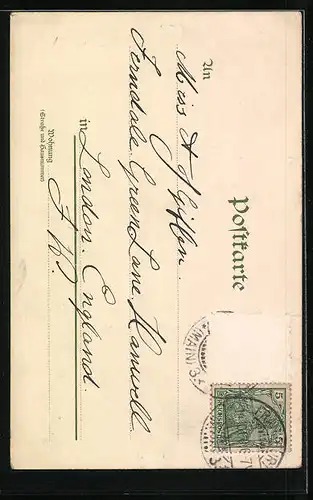 Lithographie Alt-Frankfurt, Strassenpartie der Saalgasse