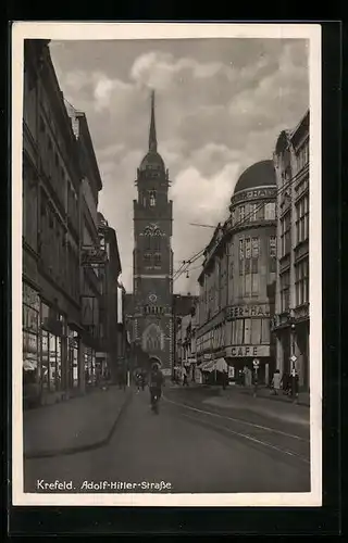 AK Krefeld, Strassenpartie der Strasse