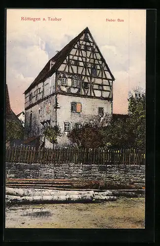 AK Röttingen a. Tauber, Partie am Hohen Bau