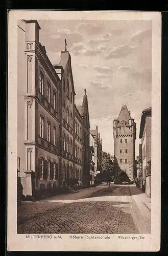 AK Miltenberg a. M., Höhere Töchterschule, Würzburger Tor