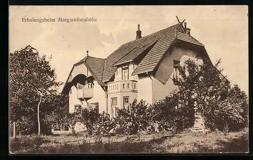 AK Pönitz, Erholungsheim Margarethenhöhe mit Garten