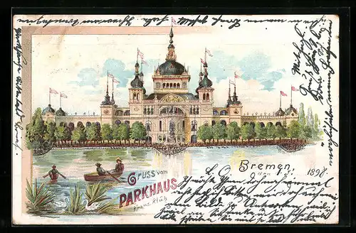 Lithographie Bremen, Parkhaus, Franz Klüh