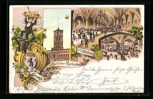 Lithographie Berlin, Ratskeller in der Königstrasse