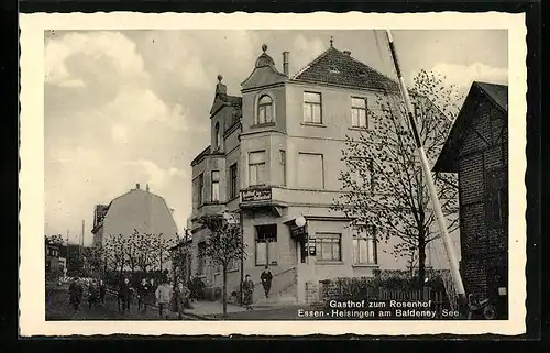 AK Essen-Heisingen a. B., Gasthof zum Rosenhof von Joseph Hasselkuss mit Strassenpartie