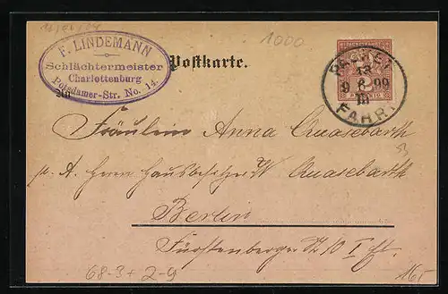 Lithographie Burgfräulein am Mauerkranz, Private Stadtpost Packet Fahrt