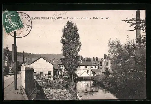 AK Bapeaume-les-Roux, Rivière de Caille, Usine Avisse