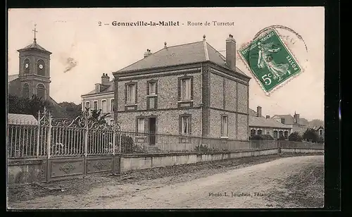 AK Gonneville-la-Mallet, Route de Turretot