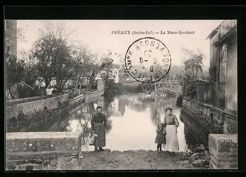 AK Préaux, La Mare Goubert