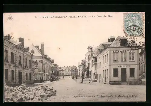 AK Guerbaville-la-Mailleraye, La Grande Rue