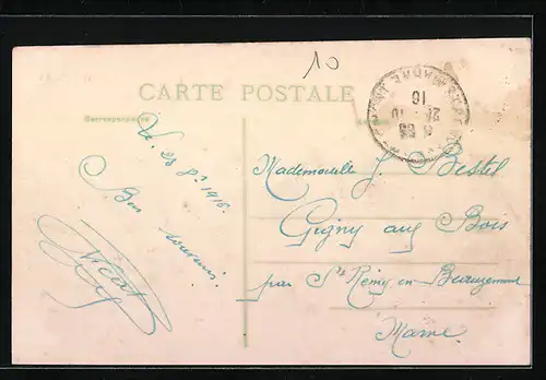 AK Gournay, La Rue de Paris, vue de la Place Nationale