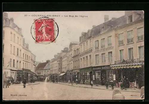 AK Gournay-en-Bray, La Rue de l`Eglise