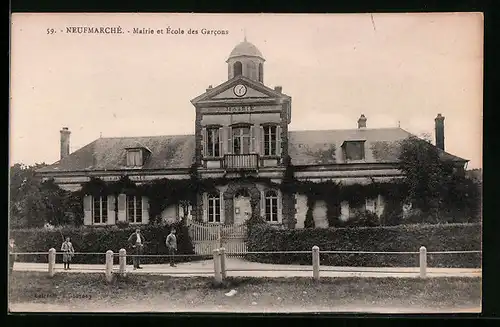 AK Neufmarché, Mairie et École des Garcons