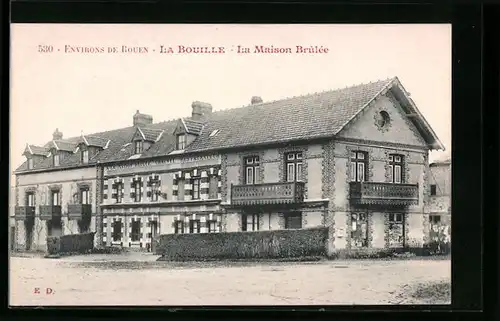 AK La Bouille, La Maison Brûlée