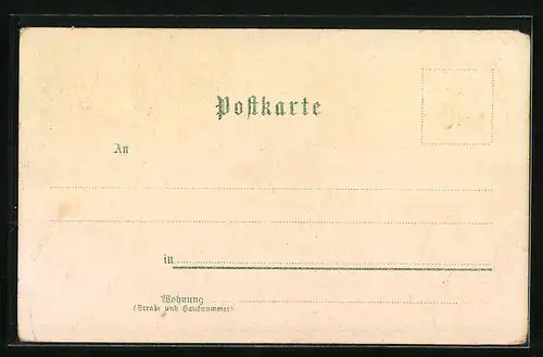 Lithographie Freudenstadt, Schwarzwald-Hotel, Marktplatz, Postamt u. Ev. Kirche, Totalansicht