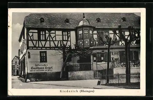 AK Kiedrich /Rheingau, Historisches Gasthaus zum Engel