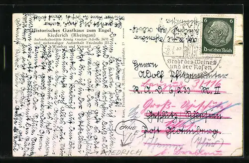 AK Kiedrich /Rheingau, Historisches Gasthaus zum Engel