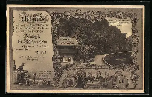 AK Walporzheim /Neuenahr, Weinhaus Felsidylle an der bunten Kuh, Inh. W. Repp