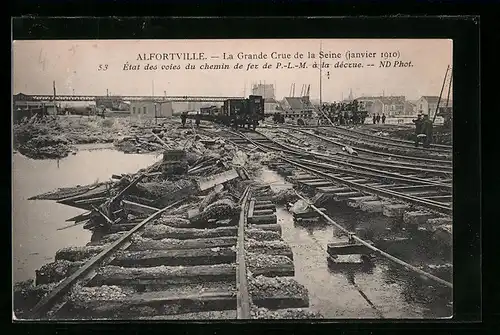 AK Alfortville, La Grande Crue de la Seine