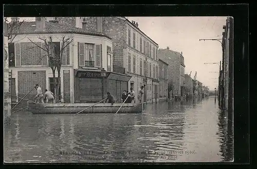 AK Alfortville, La Grande Crue de la Seine