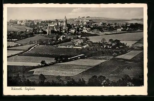 AK Uckerath /Siegkreis, Teilansicht mit Kirche