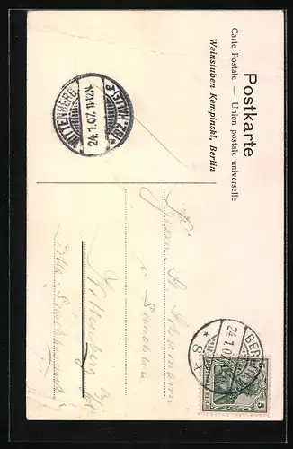 AK Berlin, Gruss aus Weinstuben Kempinski