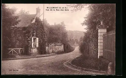 AK Millemont, Vue de la Rue des Bois