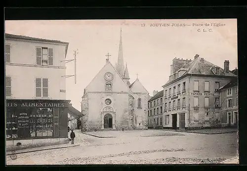 AK Jouy-en-Josas, Place de l`Eglise, Boutiques et Eglise