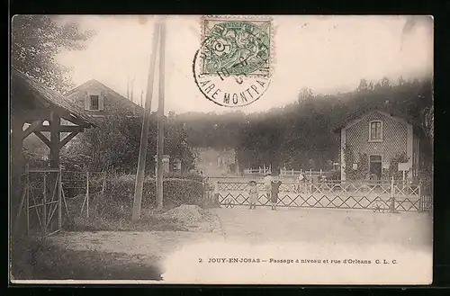 AK Jouy-en-Josas, Passage a niveau et rue d`Orleans