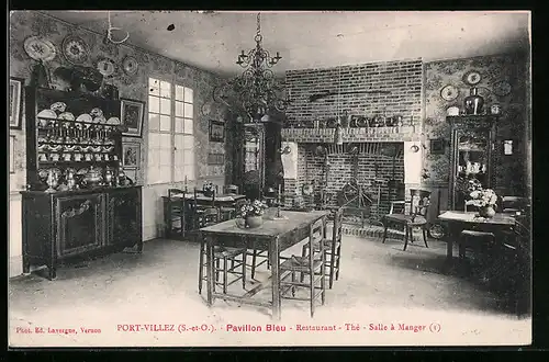 AK Port-Villez, Pavillon Bleu, Restaurant-Thé, Salle à Manger