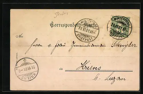 AK Villach, Partie an der Draubrücke