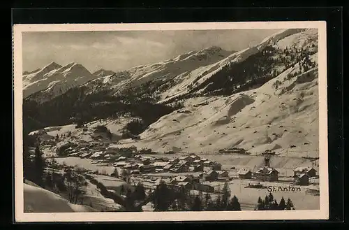 AK St. Anton /Arlberg, Gesamtansicht im Winter