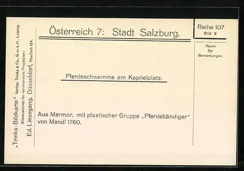 AK Salzburg, Pferdeschwemme Kapitelplatz