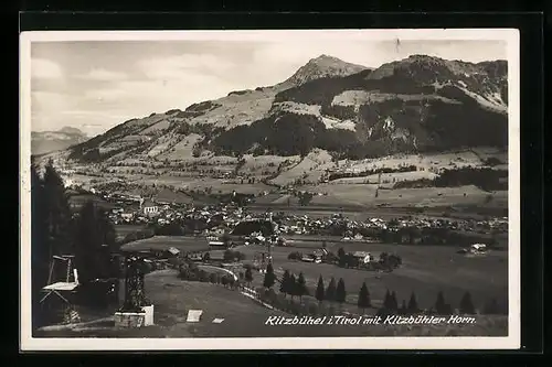 AK Kitzbühel, Gesamtansicht mit Kitzbühler Horn