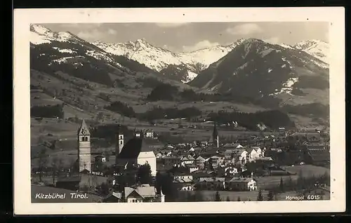 AK Kitzbühel, Gesamtansicht aus der Vogelschau