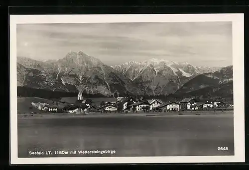 AK Seefeld, Gesamtansicht mit See und Bergen