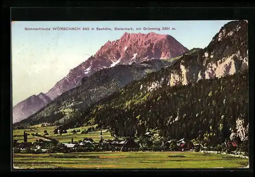 AK Wörschach, Gesamtansicht mit Grimming