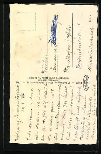 AK Gröbming, Teilansicht mit dem Stoderzinken, Kirche mit Zwiebelturm